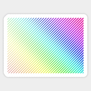 DIAGONAL STRIPES, RAINBOW COLOURS Sticker